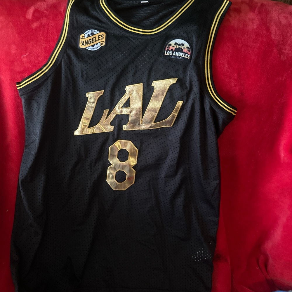 Black and Gold Men's Basketball Jersey